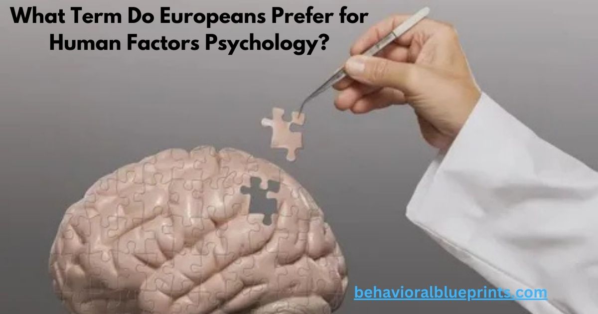 What Term Do Europeans Prefer for Human Factors Psychology?